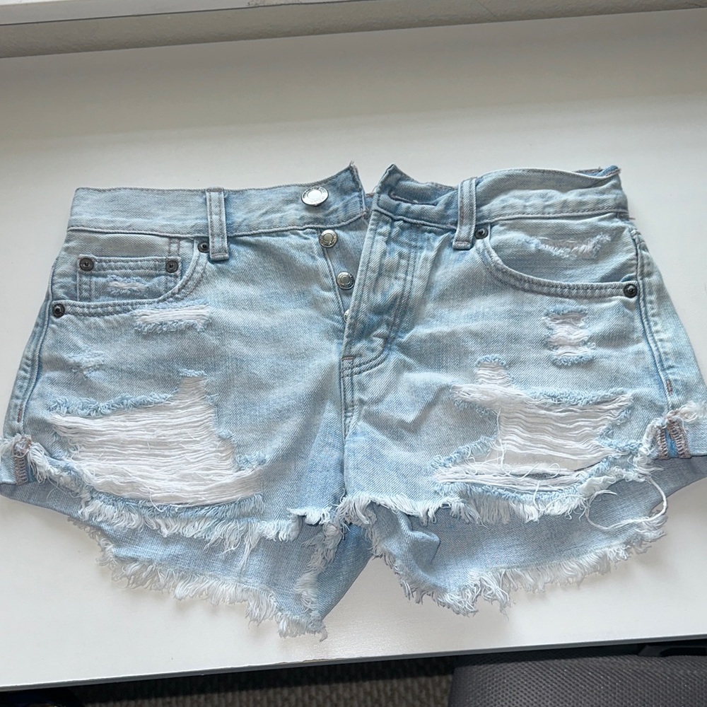 American Eagle Outfitters Light Wash Jean Shorts